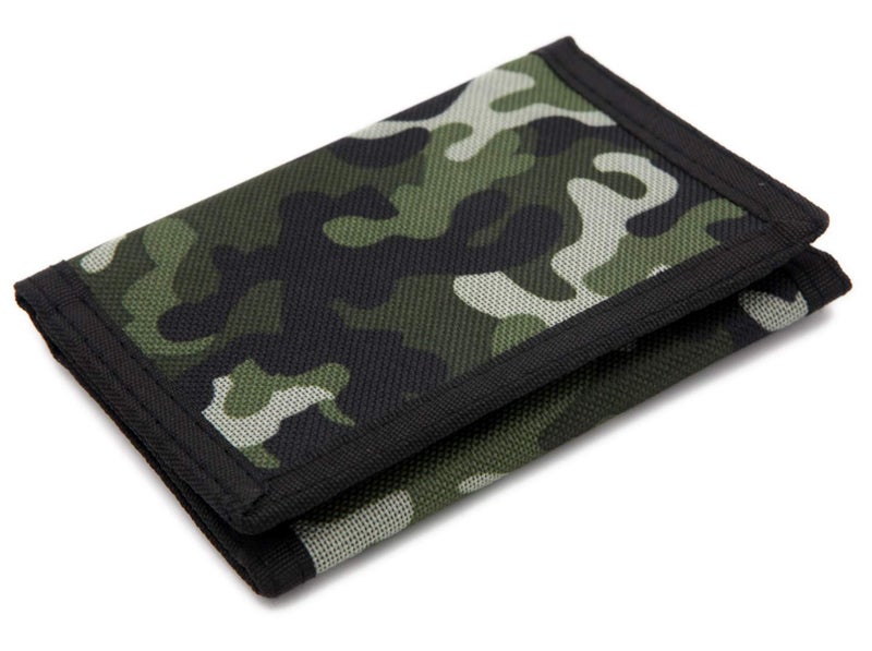 JONYEE Kids Wallet for Boys and Girls, Novelty Wallet for Boys Ages 5-7, Camo Teen Wallet for Kids Birthday Gifts (Green) - Image 1